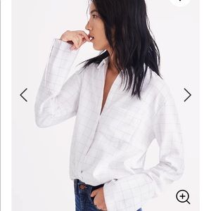 Madewell Flannel White Grid